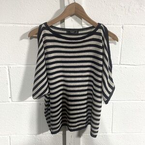 Mango Navy|Beige Striped Lightweight Top Sz XS